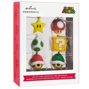 Mini Nintendo Super Mario Shatterproof Hallmark Ornaments, Set of 6